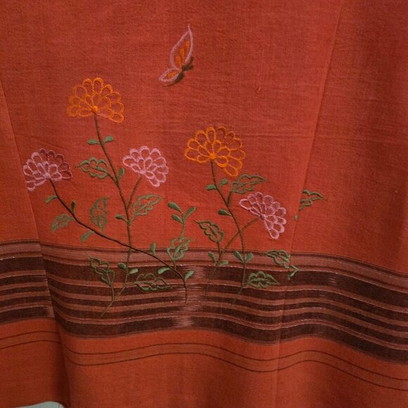 Stunning Vintage Unique Floral Butterfly Embroidered 80s Jacket Size L - Picture 8 of 9